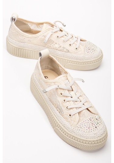 Suins Montero Model File Dantel Detaylı Kadın Spor Ayakkabı Sneaker Ten