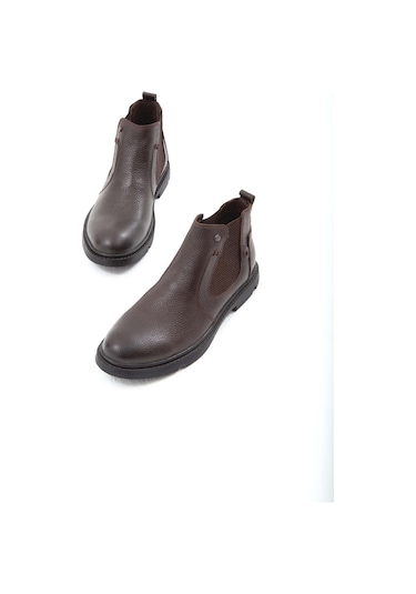 Tamer Tanca Erkek Hakiki Deri Kahverengi Klasik Bot 818 525 Erk Bot Sk21-22 Kahve Kahverengi