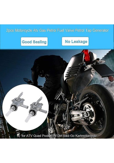 Ranyeek 2 Adet Benzin Tankı Anahtarı - Motosiklet Atv Jenerator İçin Anti-sızıntılı Yakıt Kontrol Valfi