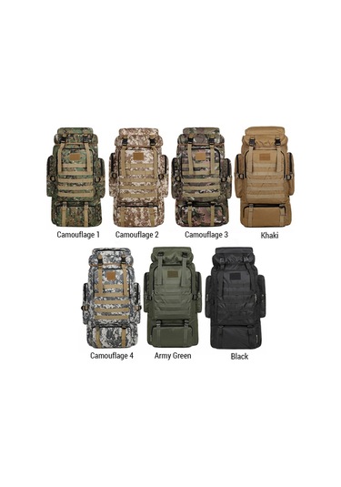 Hombey Açık Hava Çantası Büyük Kapasiteli Yürüyüş Sırt Çantası Açık Hava Kamp Sırt Çantası Tuval Trekking Asker Yeşili