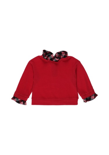 Panço Kız Çocuk Uzun Kollu Örme Triko Kırmızı 2321Gb18001-3478 001