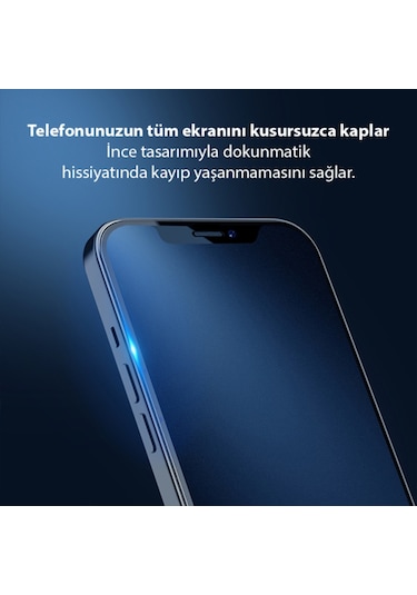 Gor Apple Uyumlu iPhone 12 Pro Max 9D Hardening Tempered Full Ekran Koruyucu Siyah