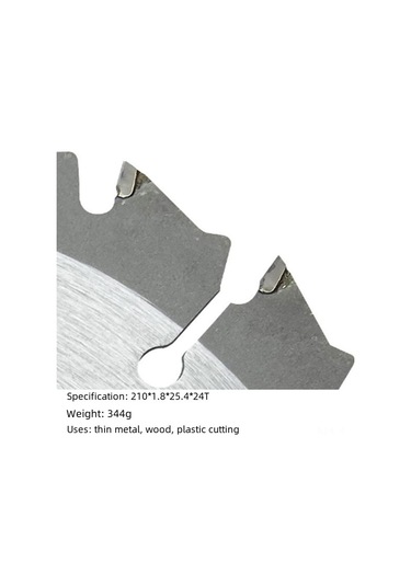Shineyee Çelik Karbür Ahşap Kesici Bladesi - 210x1.8x25.4mm 24 Dişli, Yumuşak Ve Sert Malzemeler İçin Evrensel Çaprazlama Aleti