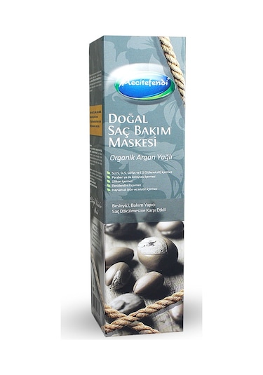 Mecitefendi Organik Argan Yağlı Doğal Saç Bakım Maskesi 250 ML