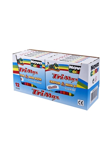 Nova Color TrimaxÜçgen Mum Boya  12'li NC-2117
