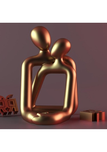 Ev Dekorasyonu İskandinav Tarzı Çift Heykeli Çift Estetik Oda Dekoru Sevgililer Günü