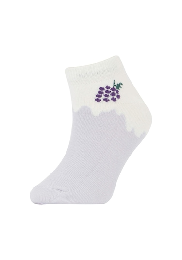 DeFacto Kız Çocuk 7'li Pamuklu Patik Çorap V2847A6NSKR1