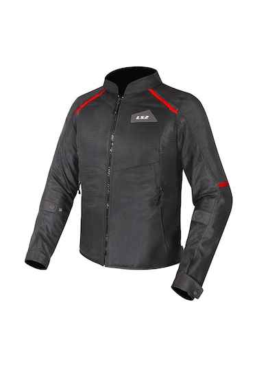 Ls2 Breeze Yazlık Fileli Mont Siyah-kırmızı