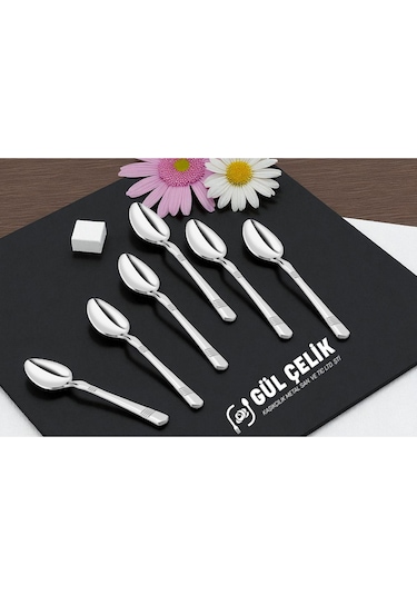12 Kişilik Çay Kaşığı Alvina Model 304 Kalite 18/10 Paslanmaz Çelik 304 Paslanmaz Çelik