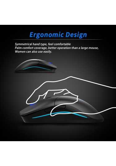 Vkemall Zelotes F-22 Kablosuz 6 Tuşlu Oyun Faresi - 3200 Dpı Ayarlanabilir, Ergonomik Tasarım 001