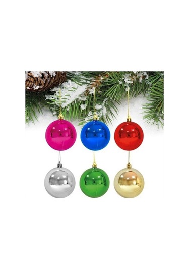 Party Marty Yılbaşı Süsü Top Süs 3cm Renkli 6lı