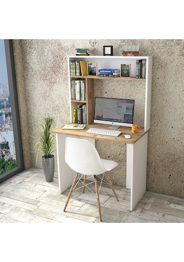 Robinhome Robin Home Cornelia No 2 Çalışma Masası Kitaplık Çam Beyaz