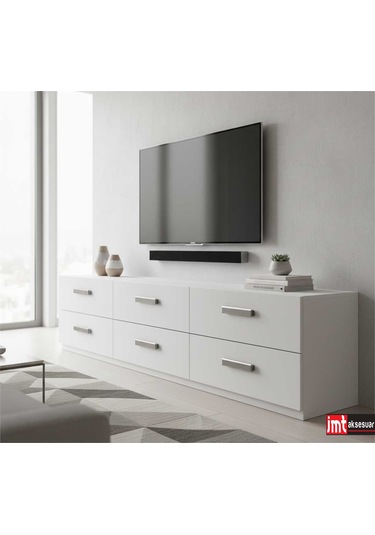 Lüks Monte 96 Mm Mobilya Çekmece Dolap Yatak Odası Şifonyer Genç Ve Çocuk Odası Kulpu Krom