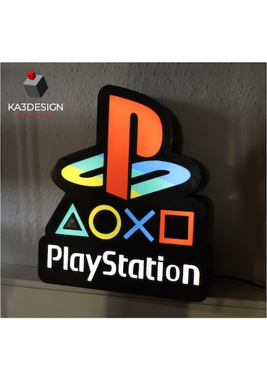 Playstation Ps Tasarımlı Led Gece Lambası Çok Renkli