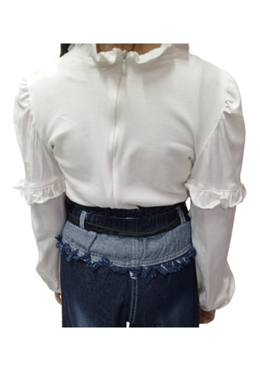 Kız Çocuk Fermuar Detaylı Siyah Parlak Deri Görünümlü Ceket & Uzun Kollu Baskılı Bluz İkili Takım Siyah Kız Çocuk Fermuar Detaylı Siyah Parlak Deri Görünümlü Ceket & Uzun Kollu Baskılı Bluz İkili Takım Siyah