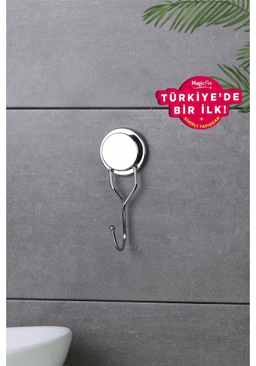 Okyanus Home Magic Fix İz Bırakmayan Sihirli Tekli Askı Krom