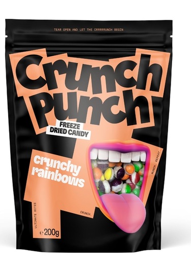 Freeze Dried Candy Crunchy Rainbows 50 G Dondurularak Kurutulmuş Renkli Şeker