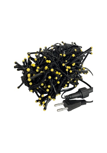 10 Metre Gün Işığı Kirpi Led Siyah Kablolu Jack Eklemeli Dekoratif Led Işık Yılbaşı Süsü Gün Işığı