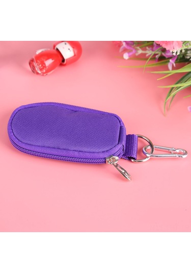 Hangfox 10 Bölmeli Anahtar Zincirli Uçucu Yağ Depolama Çantası - 2/3ml Flaşlıklar İçin, Oxford Kumaş, Reçine Rengi, Logo Yok