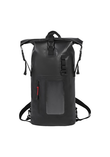 Neevoyu 30l Siyah Su Geçirmez Spor Sırt Çantası - İç/ Dış Su Ayırma, Telefon Penceresi Ve Kanca - Kamp, Akvaryum, Yürüyüş İçin Siyah