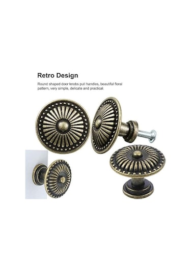 Vintage Çekmece Kulpları Eski Mobilya, 24mm Yuvarlak Retro Mutfak Mobilyası Düğmeleri Dolap Kapısı Mutfak Dolabı Banyo Kullanışlı Dolap 8