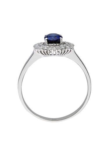 Sirius Pırlanta Ve Oval Safir Taşlı Anturaj Yüzük 0823R0172
