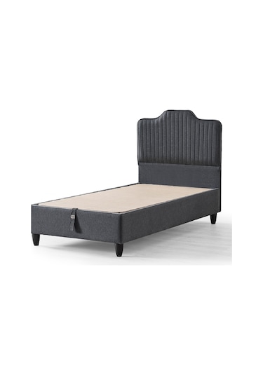 Menekşe Tek Kişilik Sandıklı Baza Antibakteriyel Ortopedik Paket Yaylı Yatak 3 Lü Set 90 x 190