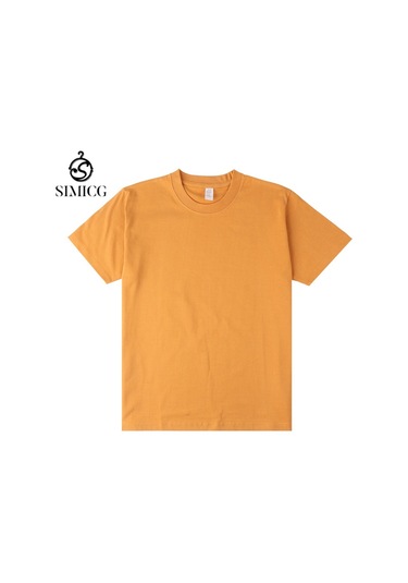 Yeni Japon Ağır Pamuklu Kısa Kollu Kırmızı Ve Sarı Kızıl Sarısı