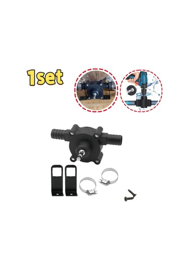 Boatshop1 1 Set Siyah Mini Manuel Elektrikli Su Pompası Matkabı Taşınabilir El Matkap Gücü Su Pompası Sıvı Transfer Pompası Benzin Dizel Su İçin