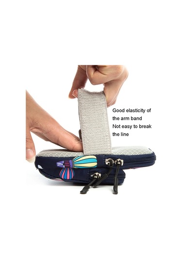 18 X 9 Cm Sıcak Hava Balonu Desenli Elastik Kol Bandı Koşu Için Cep Telefonu Kesesi Boyut: L - Gül