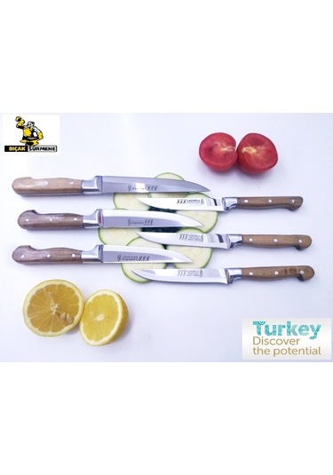 Mutfak Ekmek Sebze Meyve  Bıçak Seti 6ad Lazoğlu Sürmene Bilezikli