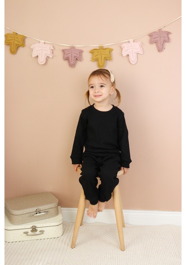 Kaşkorse Mevsimlik Pijama Takım Siyah