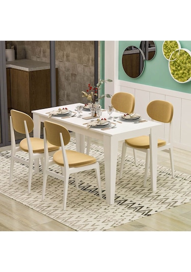 Şimal Yemek Masası 120x72 Beyaz
