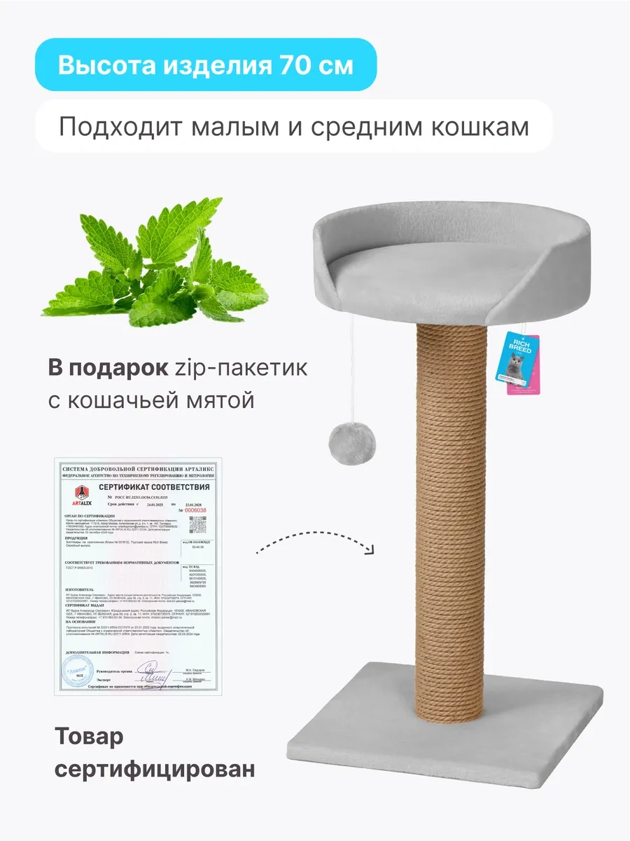 Rıch Breed Kedi Tırmalama Direği Masası Zeminli Dinlenme Yatağı 420187668