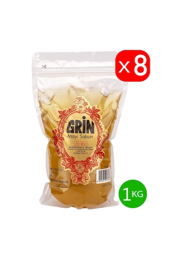 Parlatıcı Jel Arap Sabunu, 8 adet 1 KG Ayçiçek Yağlı Macun Formunda Sabun (Toplam 8 KG)