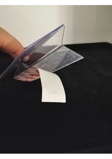 10 Adet Pvc Etiketlik 10x4 Cm Arkaya Yatık Yapışkanlı Raf Önü