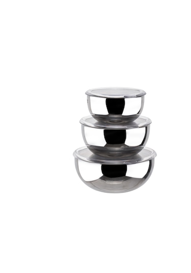 Porsima Parma Sızdırmaz Kapaklı Paslanmaz Çelik Saklama Kabı 3'lü