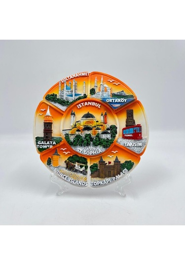 Ayasofya Kabartmalı Dekoratif Tabak Masa Ve Duvar Dekor 18 Cm