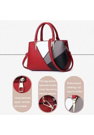 Wondernest A51 Haki Renkli Colorblock Bayan Çanta, Küçük Tasarım Haki