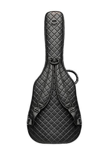 Klasik Gitar Çantası-kılıfı-kalın-gigbag-siyah Kapitoneli-suni Deri