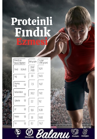 Balanu Proteinli Fındık Ezmesi 280gr X3 Adet