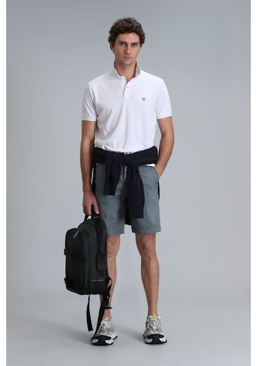 Lufian Erkek Laon Smart Polo T-shirt 111040164 Beyaz