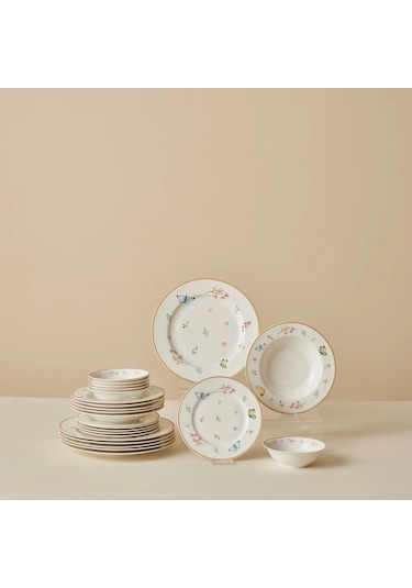 Karaca Forever Bone New Fly 24 Parça 6 Kişilik Yemek Takımı Çok Renkli