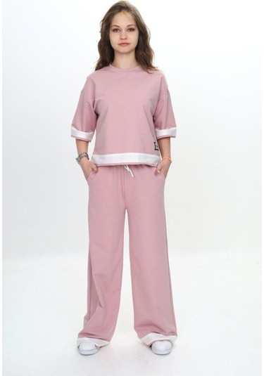 Kız Çocuk %100 Pamuk Kısa Kollu Garnili Truvakar Kol 2 İplik Alt&üst Eşofman Takımı-285-eşt-0011 Pudra Kız Çocuk %100 Pamuk Kısa Kollu Garnili Truvakar Kol 2 İplik Alt&üst Eşofman Takımı-285-eşt-0011 Pudra