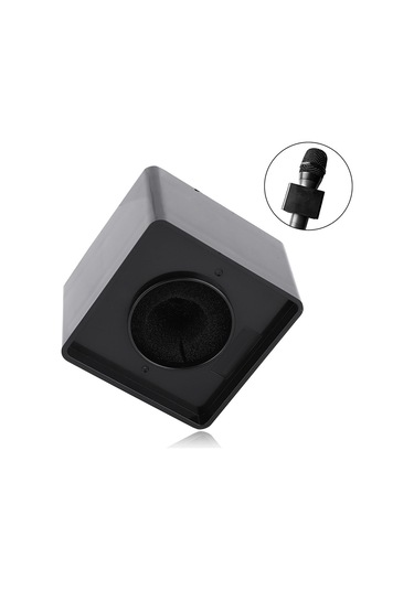Hfambition Siyah Abs Mikrofon Kutu Stasyonu - 41mm Açık, Taşınabilir, Müzik/toplantılar İçin Kolay Kurulum Diğer