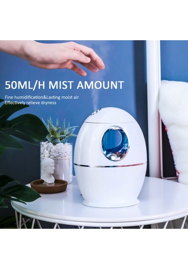 Wezone 800ml Üstten Doldurmalı Sessiz Nemlendirici: Renkli Işık, Ayarlanabilir Püskürtme Modları İle Yatak Odası/ofis İçin Kolay Kullanım