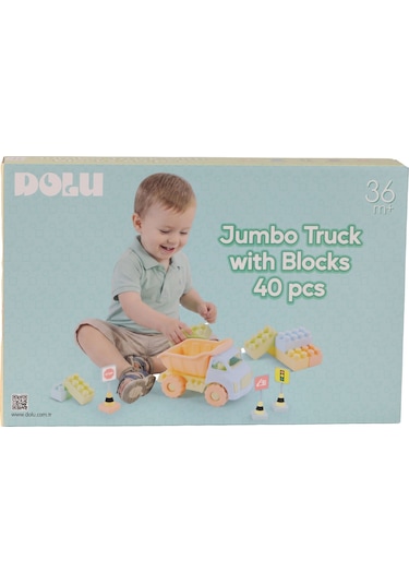 5219 Oyuncak Jumbo Kamyon Ve Bloklar 40 Parça