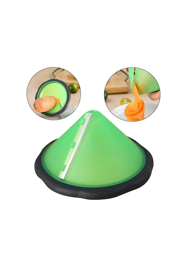 Homyl Havuç Spiral Bigudi, Sebze Dilimleme Süsleme Aracı Yeşil