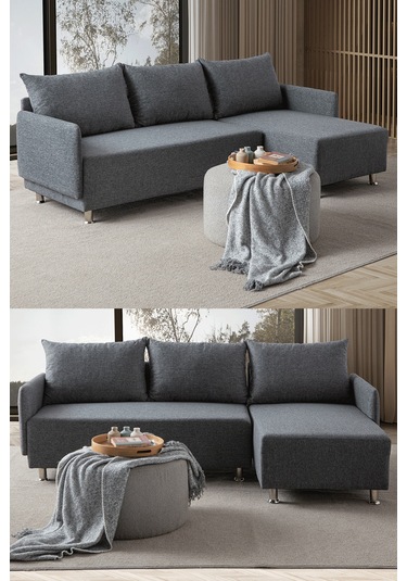 Mondy Köşe Koltuk Takımı Gri Antrasit