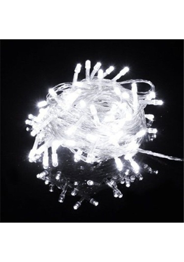 10 M 100 Led Yılbaşı Kamp Parti Led Beyaz Işık Gün Işığı